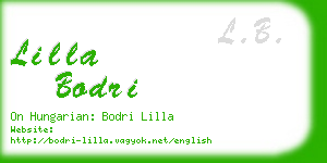 lilla bodri business card